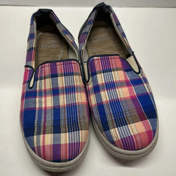 Dansko Shoes Sneakers Slip On Laceless Canvas Clogs Plaid Colorful Size US 9 - Picture 2 of 12